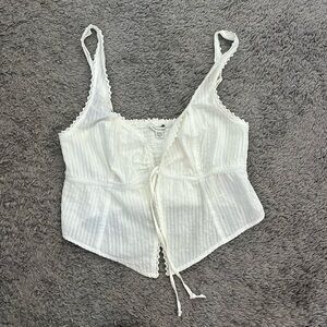 American Eagle Front Tie Flowy Top (Size M)